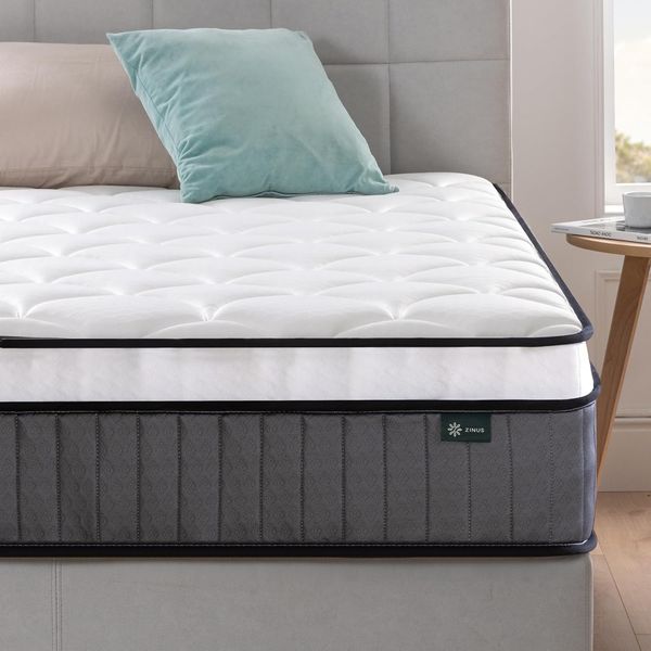 Zinus Conventional Bed Mattress Foam, Weiß, 135x190 cm
