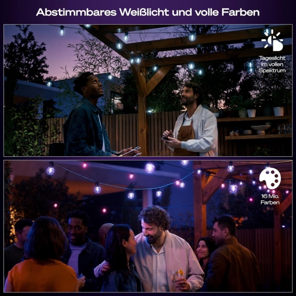 Philips Hue Festavia Globe Outdoor Lichterkette 14 m EU Bild 2