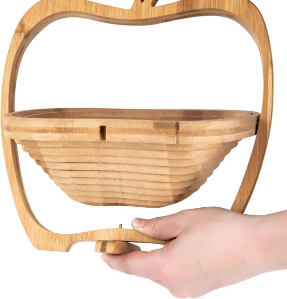 Dimono Obstschale Obstkorb, Bambus, (Faltkorb), Gemüseschale & Topfuntersetzer Bild 7