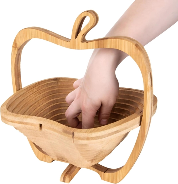 Dimono Obstschale Obstkorb, Bambus, (Faltkorb), Gemüseschale & Topfuntersetzer Bild 8