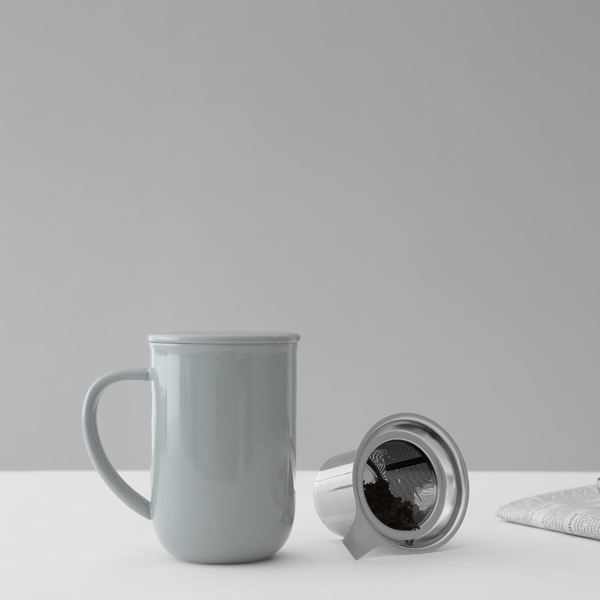 Viva Tasse Balance, Edelstahl, Porzellan, Porzellan, mit Teesieb und Deckel, 500 ml Bild 3