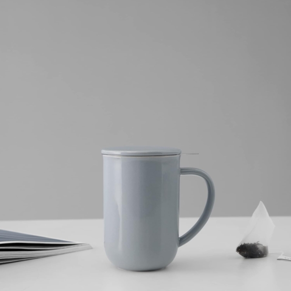 Viva Tasse Balance, Edelstahl, Porzellan, Porzellan, mit Teesieb und Deckel, 500 ml Bild 4