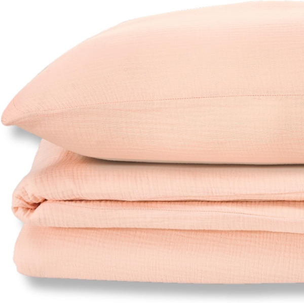 Alavya Home® Bettwäsche Musselin GOTS zertifiziert, 100% Bio-Baumwolle, 2 teilig, Bettbezug-Set Bettwäsche 135x200 Hypoallergen & Atmungsaktiv