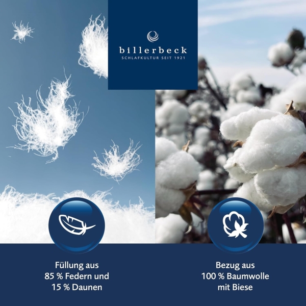billerbeck Daunenkissen Daunenkissen Clivia 15, Füllung: Daunen und Federn, Das richtige Kissen für jedes Sofa, jedes Bett!