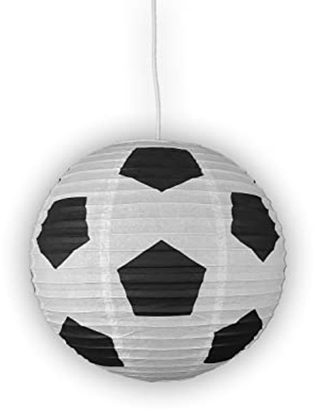 Papier Lampenschirm für Fussball-Fans Papier Lampe mit Fussball Motiv Ø 40 cm