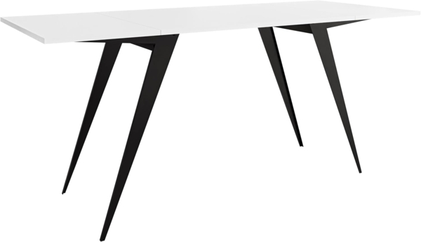 2-in-1 Couchtisch und Esstisch Xorkol (Farbe: Schwarz / Arktisches Weiß) Bild 6