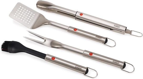 Joseph Joseph GrillOut res 4-er Grillbesteck-Set Auszie