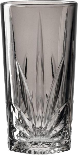 Leonardo Trinkglas Capri, Wasserglas, Saftglas, Kalk-Natron Glas, Grau, 390 ml, 022360