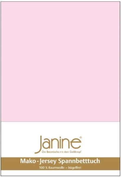 Janine Mako Jersey Spannbetttuch Bettlaken 180 - 200 x 200 cm OVP 5007 11 zartrosa