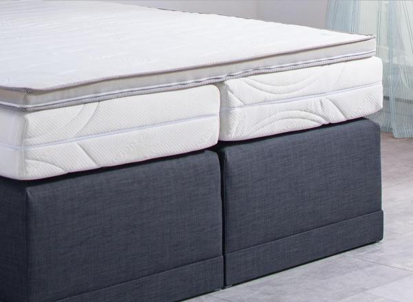 AUKONA| Boxspringbett Sophie Nature 140x200 | 7- Zonen Taschenfederkern Matratze, mit Komfortschaumtopper Bild 7