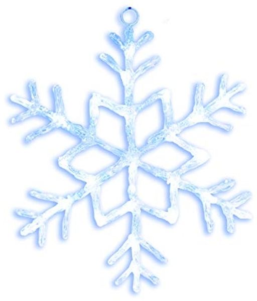 LED Crystal Schneeflocke, 24 c/w LED, 40 cm, outd.