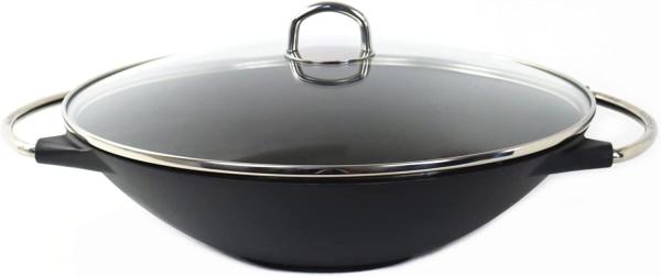 Küchenprofi 'Premium Provence' Wok-Set mit Zubehör, Gusseisen schwarz, Ø 36,6 cm