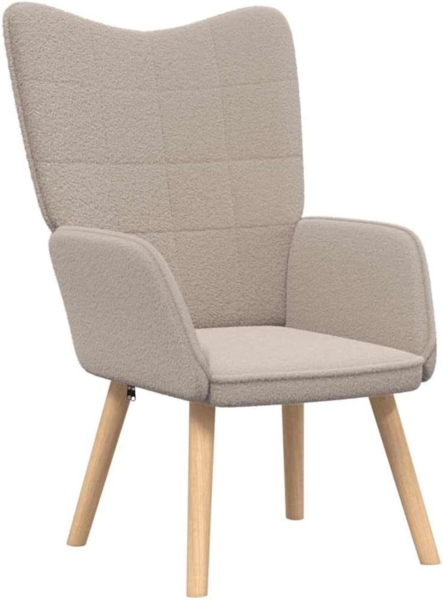 vidaXL Sessel Hellgrau 62 x 67 x 95,5 cm Sherpa-Stoff 42001777