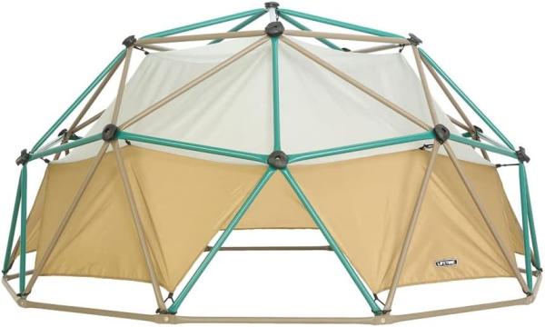 Lifetime Stahl Klettergerüst Geodome | Klettergerüst inkl. Spielzelt | Grün/Bronze | Ø 305x152 cm