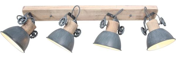 Deckenleuchte, Holz, Spot verstellbar, L 74 cm, GEARWOOD