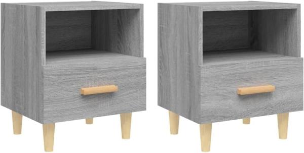 vidaXL Nachttische 2 Stk. Grau Sonoma 40x35x47 cm 817300