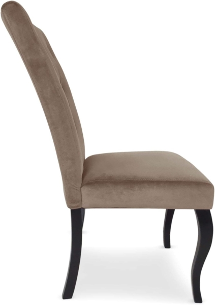 Menzzo Satz von 2 Stühlen Beata Samt Taupe Bild 3
