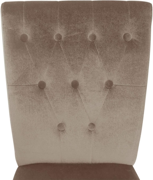 Menzzo Satz von 2 Stühlen Beata Samt Taupe Bild 5
