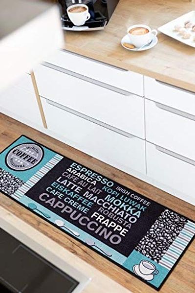 Andiamo Küchenläufer Cafe Creme, rechteckig, Höhe: 4 mm, Motiv Kaffee, mit Schriftzug, Größe 50x150 cm, Küche
