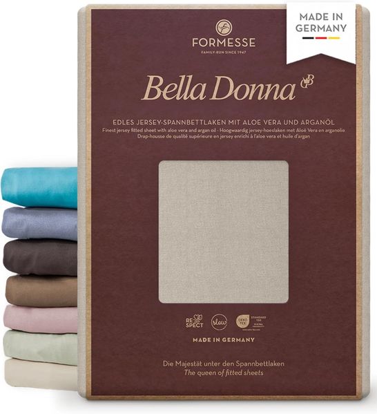 Formesse Bella Donna Boxspring Spannbettlaken Alto|200x220 - 200x240 cm| perlgrau