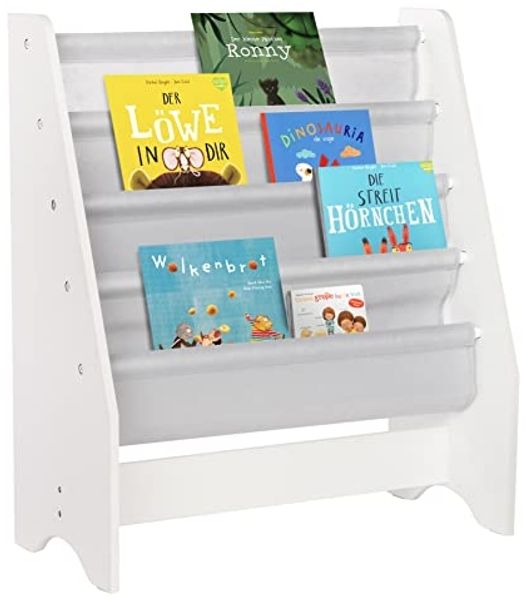 ONVAYA® Bücherregal »Kinderregal Hannah, Bücherregal fürs Kinderzimmer, Aufbewahrungsregal für Bücher, Zeitschriften, Schulmaterial etc, Büchergestell, Hängefächerregal«