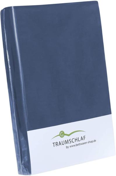 Traumschlaf Spannbettlaken Jersey Elasthan Stretch|140x200 - 160x220 cm| marine