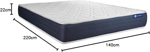 Actilatex sleep matratze 140x220 cm, Latex und Memory-Schaum, Härtegrad 2, Höhe :22 cm, 5 Komfortzonen Bild 8
