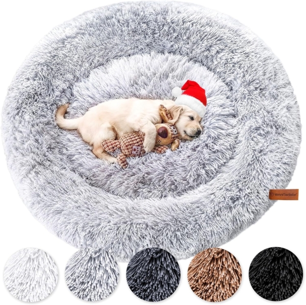 Hundebett Fluffy Plus Dunkelgrau - L - 100cm