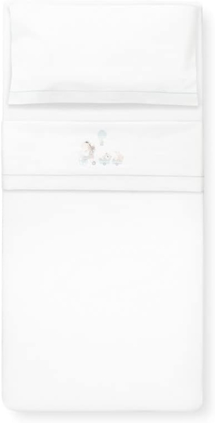 Bettlaken für Kinderbett, Giraffe, Fahrrad, Weiß und Grau Bild 4