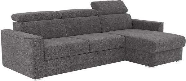 Vente-unique - VIZIR Sofa Stoff Grau - B 223 cm95 cm x H 110 cm95 cm x L 282 cm