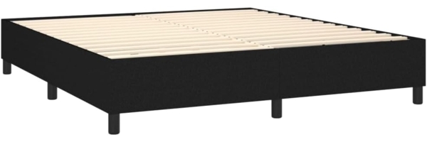 vidaXL Boxspringbett mit Matratze & LED Schwarz 180x200 cm Stoff 3138495 Bild 5