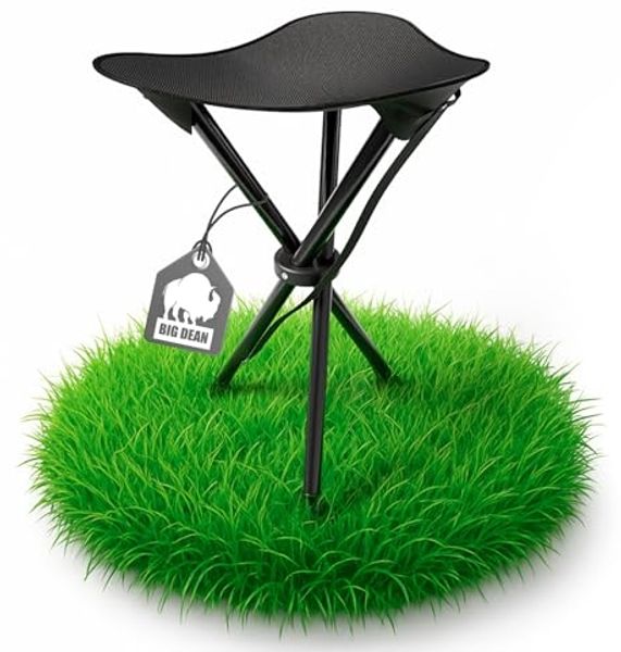 BigDean Campinghocker kleiner Klapphocker faltbar & ultraleicht 41cm hoch schwarz (Packung, 1 St, Klapphocker), Ultra-Leicht