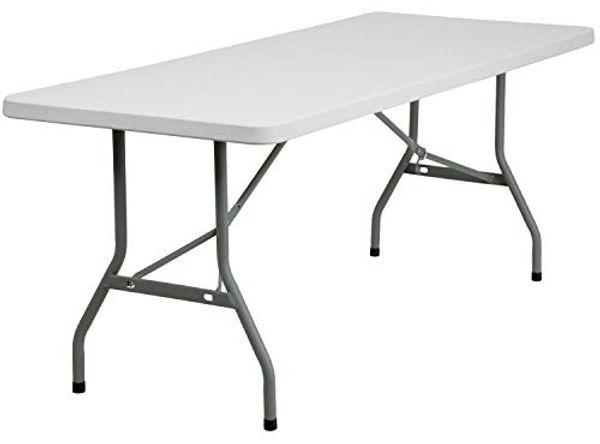 Flash Möbel 76,2 cm W x 182,9 cm L Granit weiß Kunststoff Klapptisch