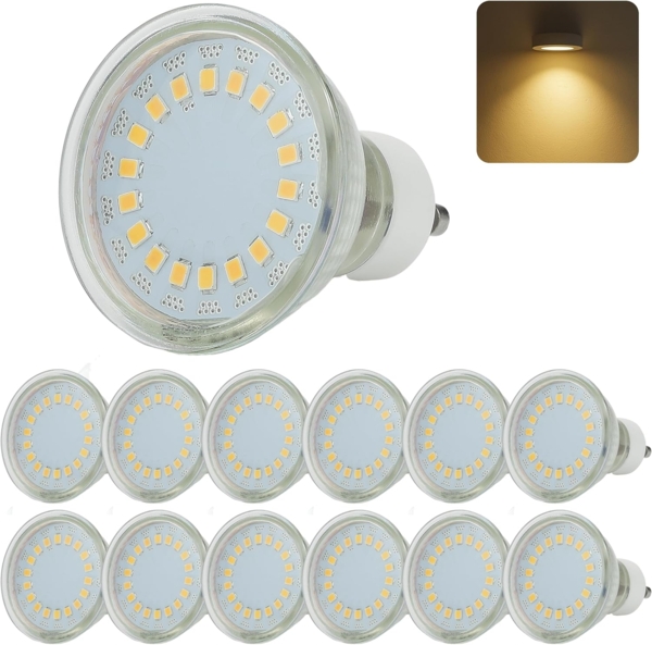 Sweet LED LED-Leuchtmittel 12er Set GU10 Strahler LED 5W 430lm warmweiß 230V, GU10, 12 St, warmweiß
