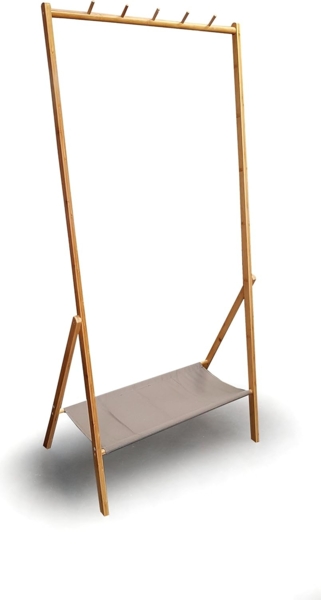 osoltus Bambus Garderobe 160 x 74cm Kleiderständer