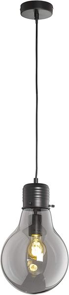 Fischer & Honsel 60342 Pendelleuchte Louis 1-flammig schwarz Rauchglas