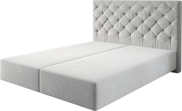 Boxspringgestell Dream-Great 160x200 cm Mikrofaser Silbergrau