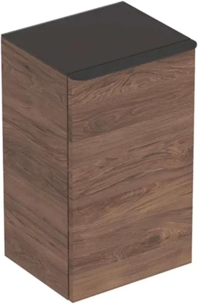 GEBERIT SMYLE SQUARE Seitenschrank 36 cm breit, Braun dunkel, Türanschlag rechts