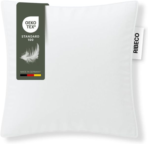 RIBECO Federkissen Johanna, Füllung: 90% Federn & 10% Daunen, Bezug: Baumwolle, Mit optimaler Stützkraft!