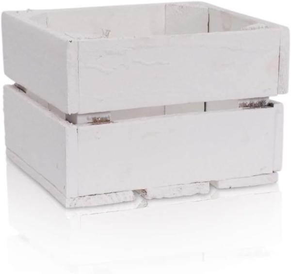 CHICCIE 3 Set Holzkiste im weißen Vintage Look - Weiß Obstkiste Weinkiste Bild 4