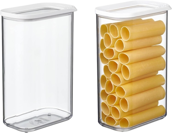 Mepal | Modula Vorratsdosen Spar-Set | 2000 ml | Weiß | ideal für trockene Lebensmittel | Frischhaltedose