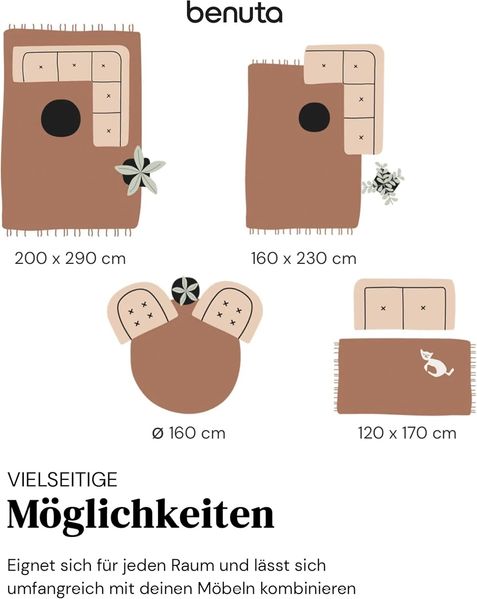 benuta Teppich Whisper, rechteckig, Höhe: 31 mm, Hochflorteppich Wohnzimmer, Schlafzimmer, Esszimmer, Flur, Weich Bild 7