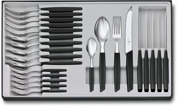 Victorinox Swiss Modern Besteck-Set 24 tlg. Schwarz Besteck