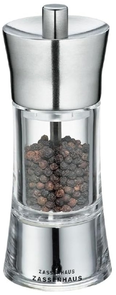 Zassenhaus Aachen Edelstahl/Acryl Pfeffermühle 14 cm