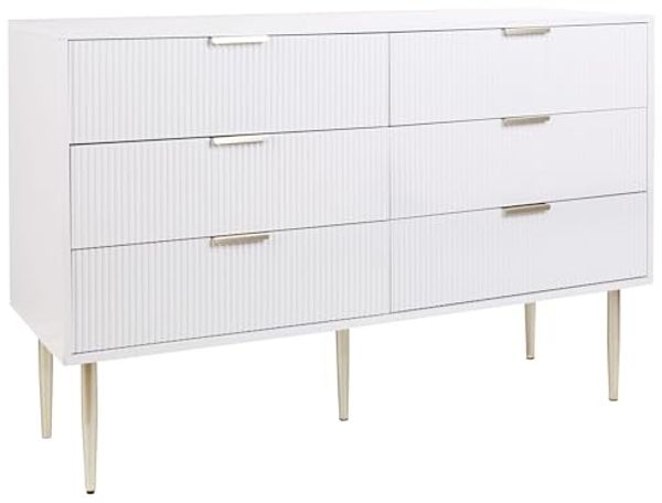 Kommode mit 6 Schubladen SOHO 78 cm Weiß