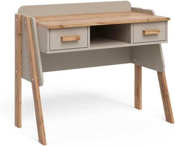 Schreibtisch Malia Cashmere/Artisan 97x51 cm mit 2 Schubladen Vitalispa