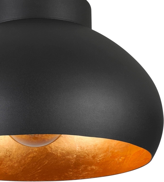 Eglo 900554 Deckenleuchte MOGANO 2 schwarz/gold E27 1X40W H:17. 5cm Ø28cm dimmbar Bild 5