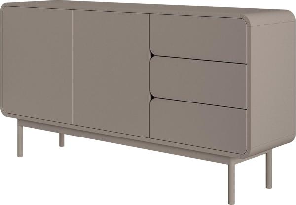 Selsey Oro - Sideboard 2-türig mit 3 Schubladen, Dunkelbeige, 154 cm