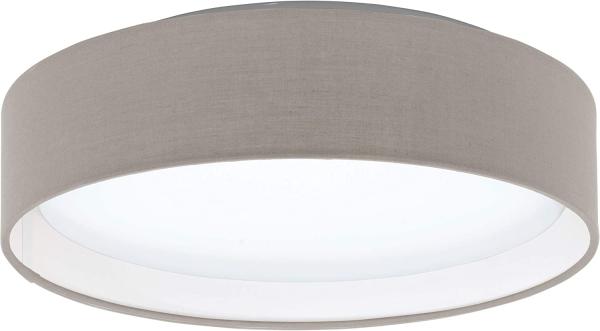 Eglo 31589 LED Deckenleuchte Stoffleuchte Textil PASTERI in taupe Ø32cm 3x3,6W 3000K