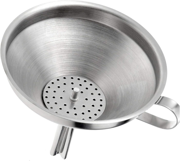 Flaschen- und Einmachtrichter mit Sieb Edelstahl rostfrei 18/10